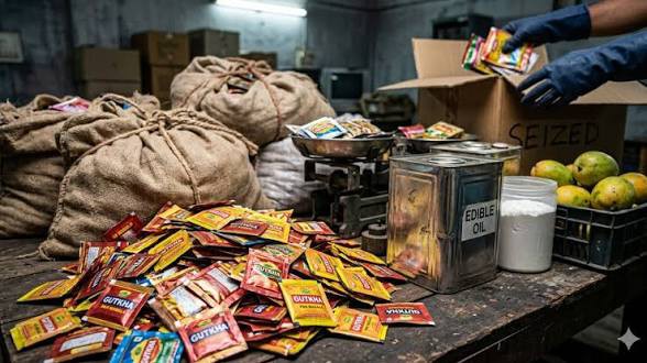 त्योहारी सीजन में FDA का बड़ा एक्शन: लाखों का गुटखा जब्त, 14 खाद्य प्रतिष्ठानों पर गिरी गाज