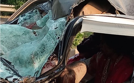 महासमुंद सड़क हादसा: NH-53 पर ट्रक में पीछे से घुसी तेज रफ्तार कार, दो महिलाओं की मौत, तीन घायल