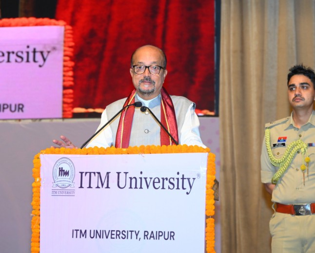 ITM विश्वविद्यालय रायपुर का 11वां दीक्षांत समारोह: राज्यपाल रमेन डेका ने युवाओं से स्टार्टअप और नवाचार अपनाने का किया आह्वान